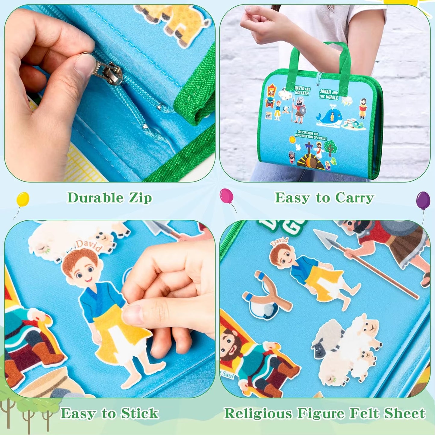 Educational Felt Busy Book Kids Montessori Toys Felt Sensory Books Felt Activity Busy Book Bible Story Toys for Kids