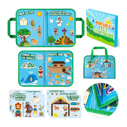 Educational Felt Busy Book Kids Montessori Toys Felt Sensory Books Felt Activity Busy Book Bible Story Toys for Kids